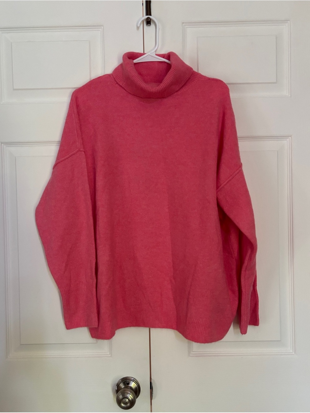 Vince Camuto Women’s L Pink Oversized Turtleneck Sweater NWT Dolman Sleeve